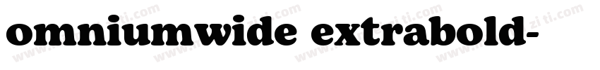 omniumwide extrabold字体转换